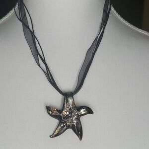 Starfish Project Silver Glass‎ Starfish Pendant Necklace NWT